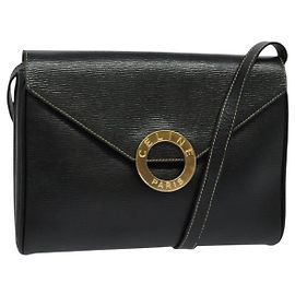 Céline Celine Vintage Circle Logo Leather Small