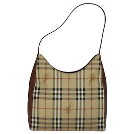 Burberry Borsa a tracolla Haymarket in tela rivestita Medium