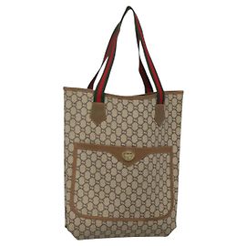 Gucci Vintage Web Strap Tote aus beschichtetem GG-Canvas