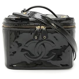 Borsa Vanity in Pelle Verniciata Nera Chanel