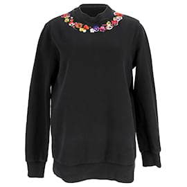 Schwarzer Sweatshirt mit Blumenstickerei von Givenchy