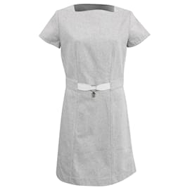 Vestido Mini A-Line Hermès em Algodão Branco
