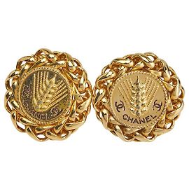 Orecchini rotondi con motivo di grano Coco Mark di Chanel
