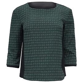 Blusa bicolore Weekend Max Mara in viscosa verde