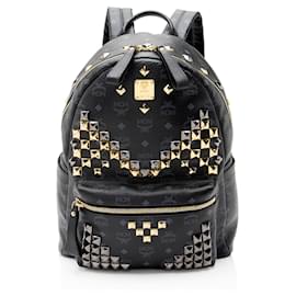 MCM Visetos Studded Stark Medium Backpack