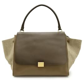Céline Borsa a mano in pelle e tela Trapeze di Celine