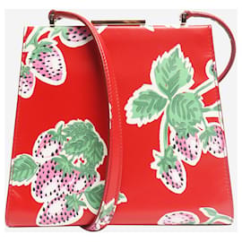 Borsa a spalla con stampa di fragole - Bally