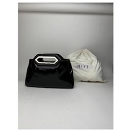 Borsa tote in pelle verniciata Emilio Pucci vintage nera