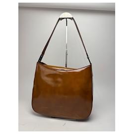 Borsa in pelle verniciata vintage di Givenchy marrone