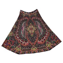 Etro Wollrock mehrfarbig Paisley Print