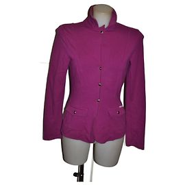 Philosophy Di Alberta Ferretti Slim Jacke aus Baumwolle Dunkelviolett