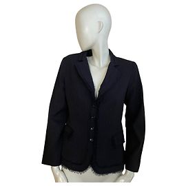 Gerard Darel Gérard Darel Jacke aus reiner Wolle mit Streifen – Französische Eleganz Größe 40 ✨