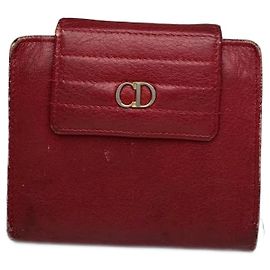 Cartera de cuero vintage Dior roja