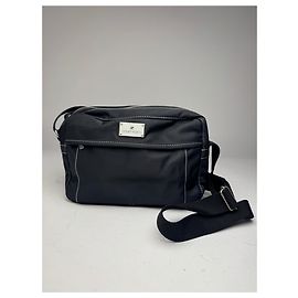 Sac bandoulière en polyester vintage Courreges noir