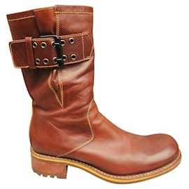 Stivaletti Biker 4Stitcminirang Free Lance in pelle marrone chiaro