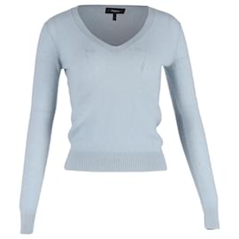 Maglione a V in lana azzurra - Theory