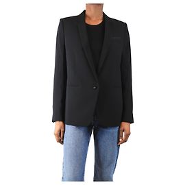 The Kooples Giacca in crepe nera Marta - taglia UK 8