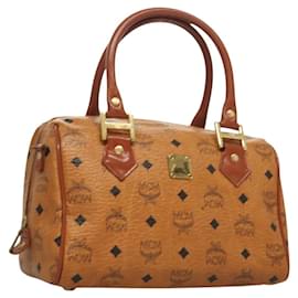 MCM Visetos Handbag Canvas and Leather