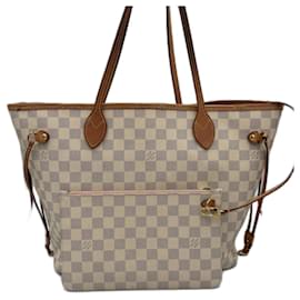 Borsa Louis Vuitton Neverfull in Pelliccia Bianca