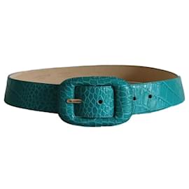 Longchamp Gürtel aus Leder Türkis