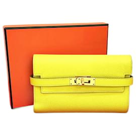 Carteira Kelly Hermès em couro Epsom