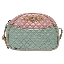 Borsa a Spalla Gucci Trapuntata in Pelle Laminata Trapuntata Piccola
