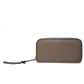 Portafoglio in pelle zippato Fendi Roma vintage grigio