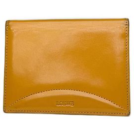 Portacarte in pelle Loewe Madrid vintage giallo