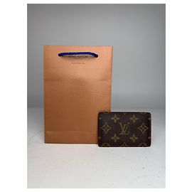 Vintage Louis Vuitton Monogram Leder Kartenhalter Braun