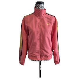 Adidas X HER studio london Damen Trainingsjacke in Pink, Gelb und Schwarz, Größe 38 M