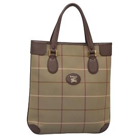 Borsa Tote in tela e pelle con motivo Nova Check di Burberry