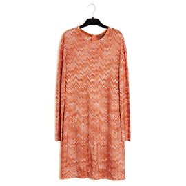 Vestido Missoni FR38 Naranja Intarsia Chevron UK10 US8