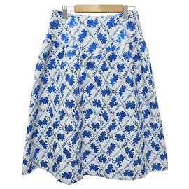 Autre Marque Falda Larga de Jacquard con Flores MUVEIL