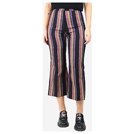 Autre Marque Pantalones cloqué a rayas negras - talla UK 10