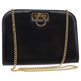 Borsa a spalla Gancini Vintage in pelle di Salvatore Ferragamo, piccola