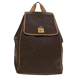 Céline Celine Vintage Drawstring Flap Backpack Macadam Coated Canvas