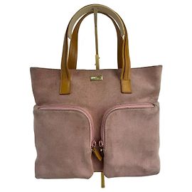 Gucci Handtasche aus Wildleder / Leder in Rosa und Braun.293