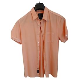 Autre Marque Camicia Uomo Slim Fit in Cotone a Maniche Corte
