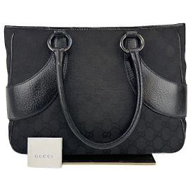 Borsa Gucci GG in tela/pelle nera.297
