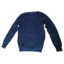 Rundhals-Pullover aus Schurwolle Dunkelblau M - Autre Marque