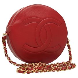Chanel Vintage Round Tassel Quilted Lambskin Large