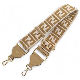 FENDI 8AV134-AHM5 ANSE BANDOULIERE STRAP YOU TOILE JACQUARD FF ZUCCA BEIGE