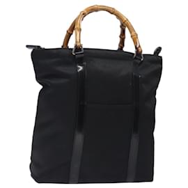 Borsa tote vintage Gucci con manico in bambù in nylon