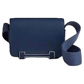 Hermès Geta in pelle blu navy Hermes