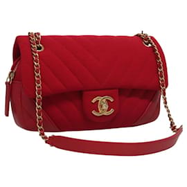 Borsa Chanel Classic Single Flap Mini in Jersey Chevron