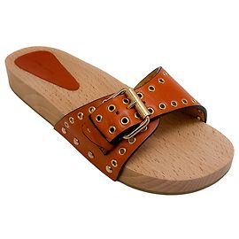 Sandali in legno con occhielli in pelle naturale Jaso di Isabel Marant