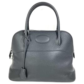 Hermès Bolide 31 Handtasche aus schwarzem Taurillon-Leder