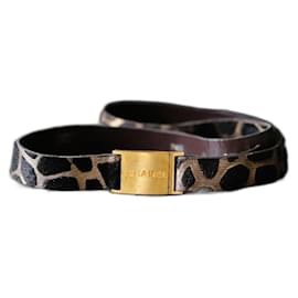 Cintura in pelle Chanel con motivo pantera taglia 34 - XS
