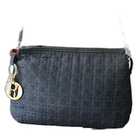 Borsa / pochette Dior in tela con motivo canage blu navy