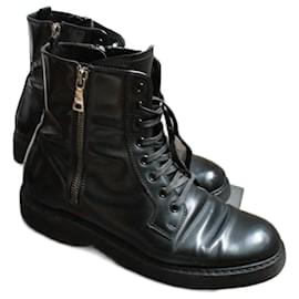 Botines de cuero negro Prada talla 38